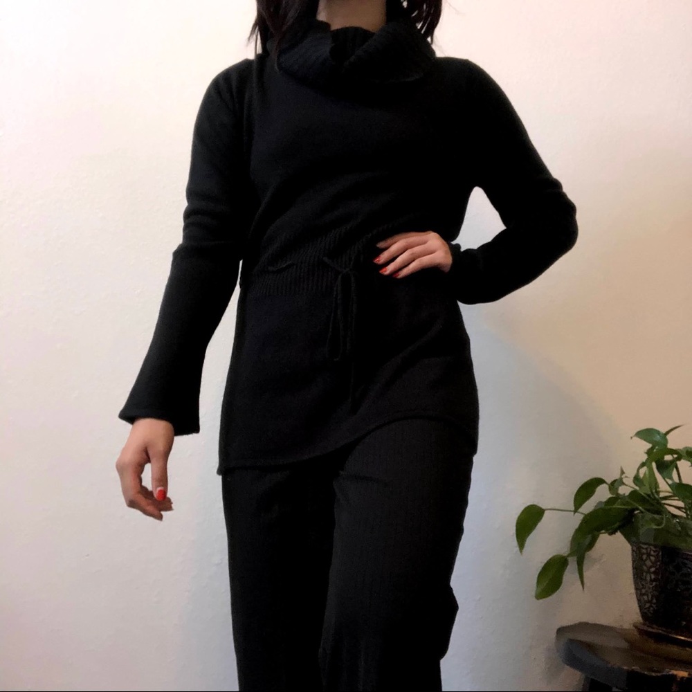 Black Tie Cowl Neck Sweater (nwt)